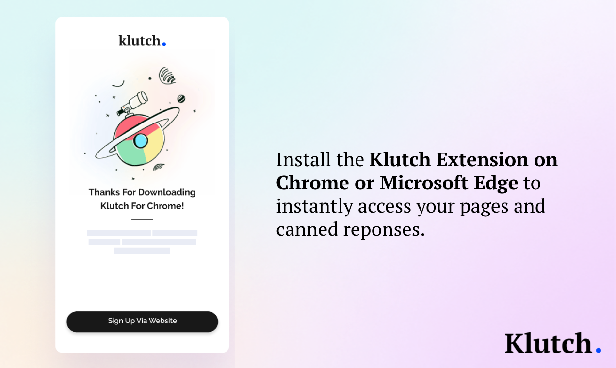 Klutch knowledge base chrome and edge extensions