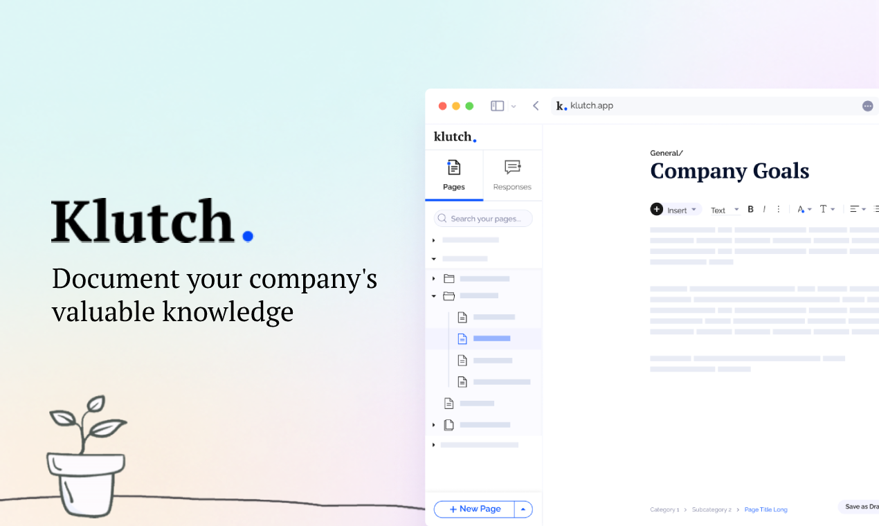 klutch knowledge base software business transparency