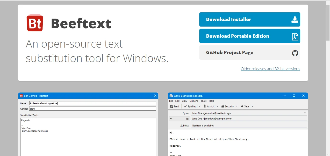 Beeftext text expander PhraseExpress alternatives