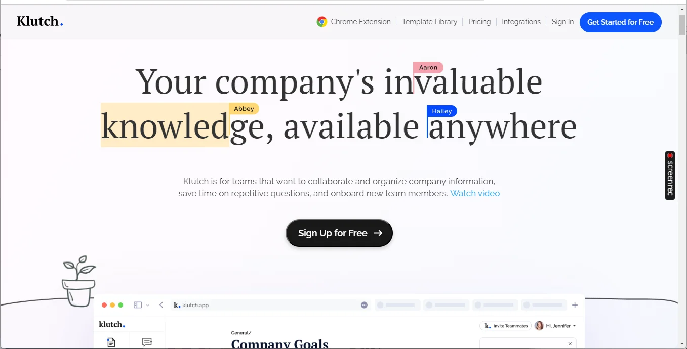 Klutch text expansion software