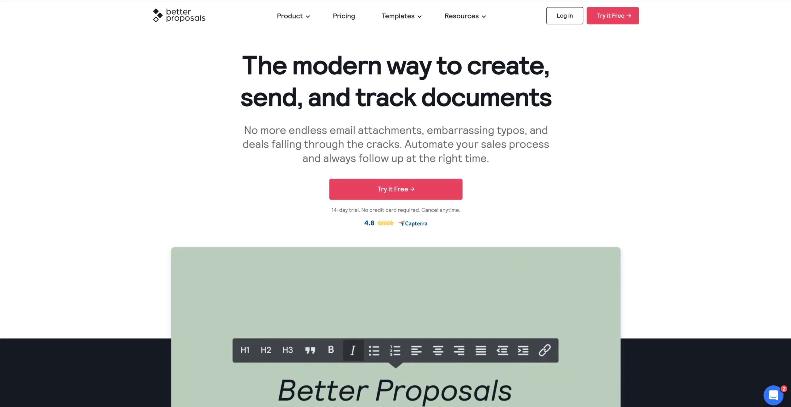 Better Proposals business proposal tools