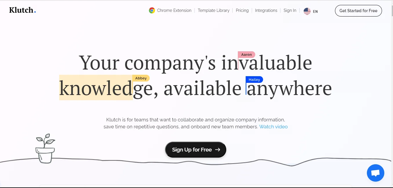 Klutch knowledge management software internal communication tools