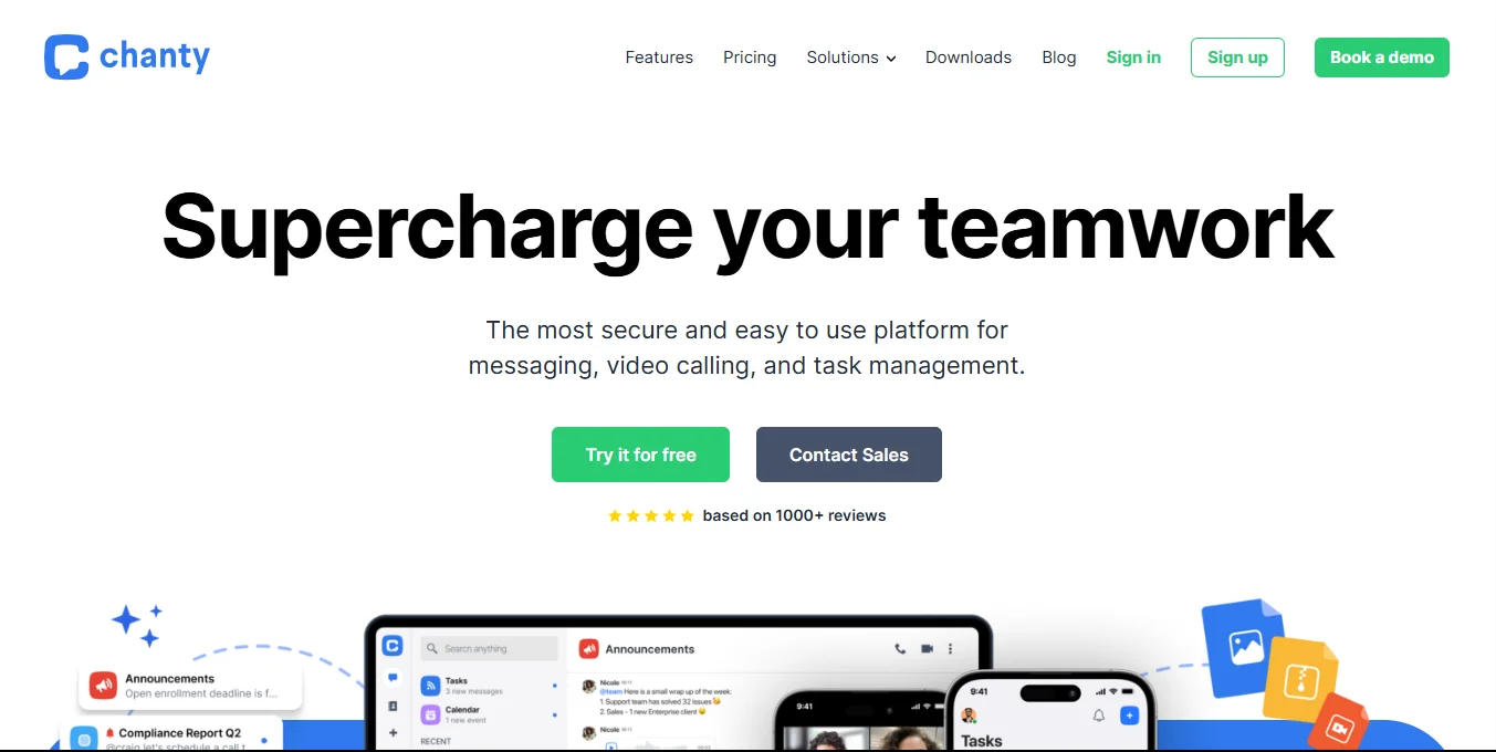 Internal communication tools Chanty