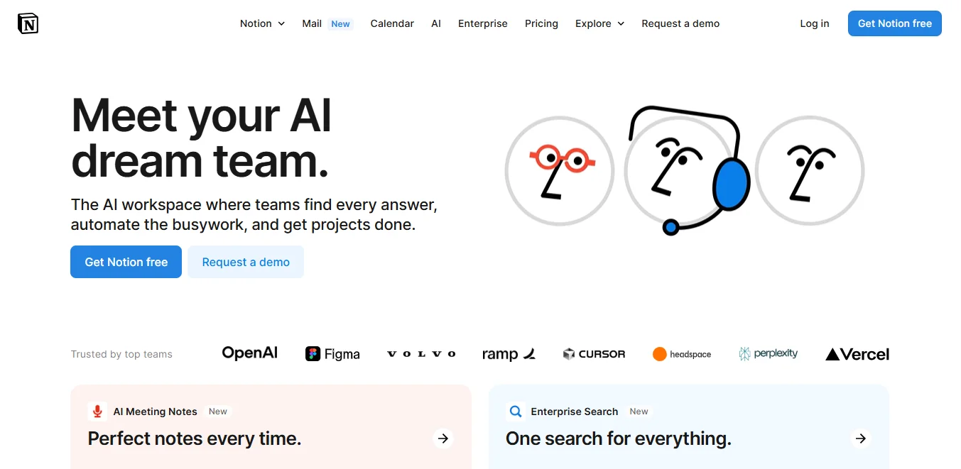 Internal communication tools Notion